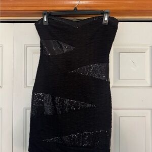 Elegant Black Strapless Dress